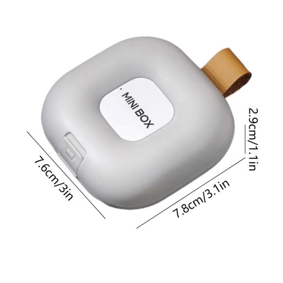 Small Pill/Vitamin Organizer Travel Daily Portable Container Purse Pocket,Compac - Picture 2 of 6